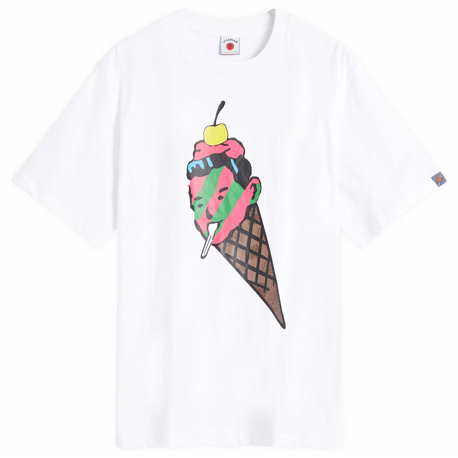 Тениска BBC IceCream ICECREAM Cone Man T-Shirt, Size Large Бяло | IC24483-WHT, 0