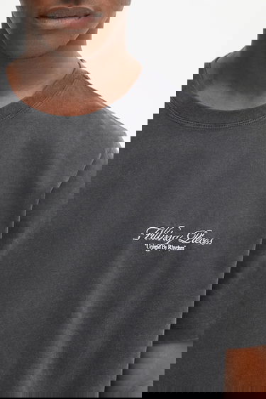 Тениска Filling Pieces Filling Pieces Vinyl Graphic T-Shirt Черно | 422520500240, 3