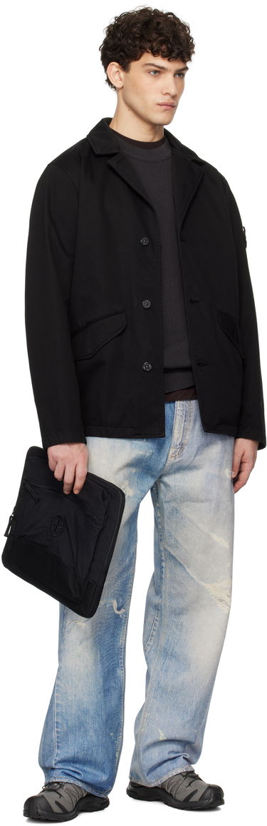 Яке Stone Island Stone Island Organic Cotton Garment Dyed Blazer Черно | K1S15 A100003 S0034, 4