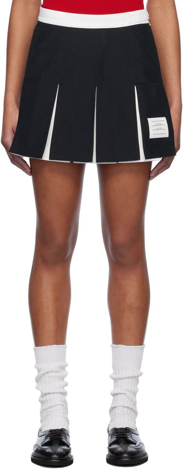 Пола Thom Browne Thom Browne Ripstop Box Pleat Miniskirt Черно | FJK133A-07651, 0