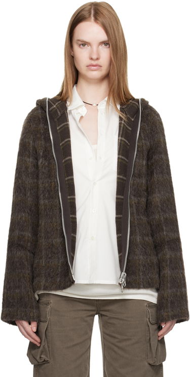 Суитчър OUR LEGACY Our Legacy Fuzzy Full Zip Hoodie Кафяво | W4256FD, 0