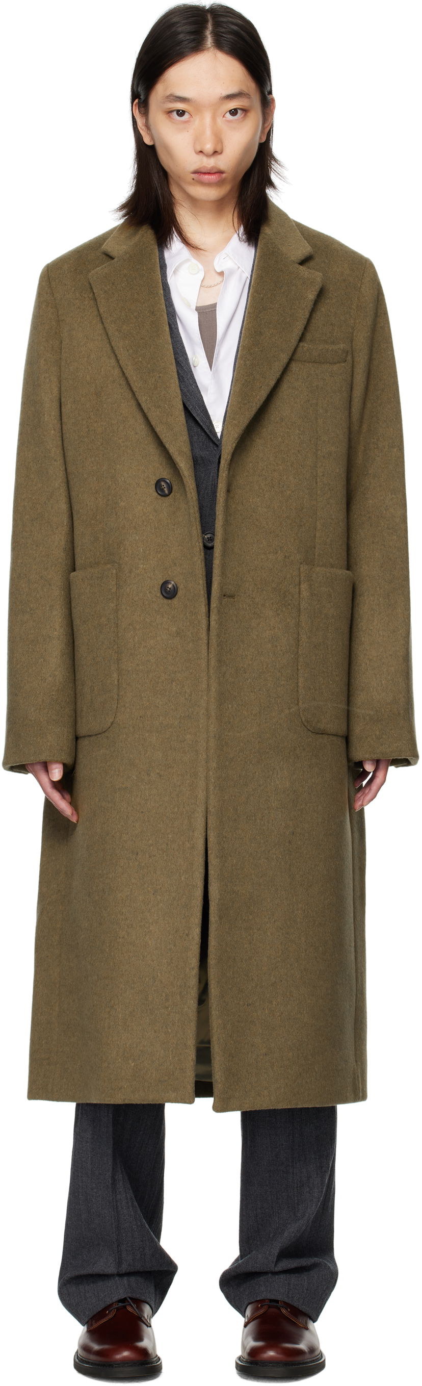 Палта OUR LEGACY Our Legacy Robe Overcoat Зелено | M4251RD