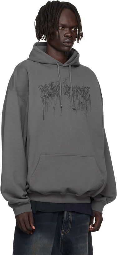 Суитчър VETEMENTS Vetements Cradle of Filth Dripped Logo Oversized Hoodie Сиво | UCF76HD400M, 1