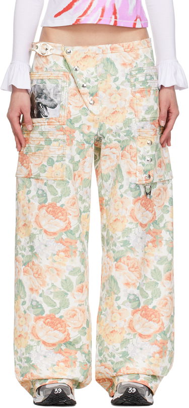 Карго панталони Chopova Lowena Miller Floral Print Wallet Trousers Бяло | W4077, 0