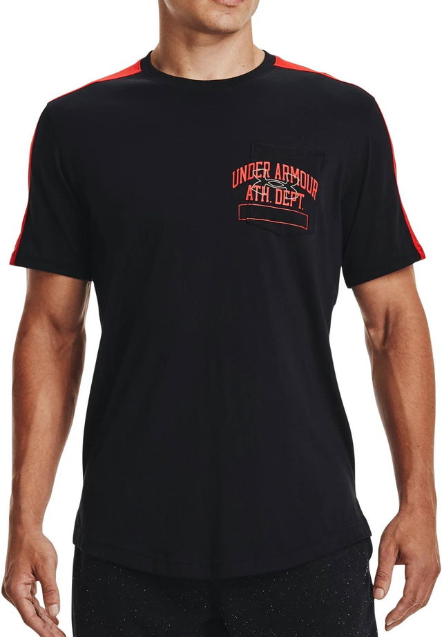 Athletic Dept Red Stripe Pocket T-Shirt