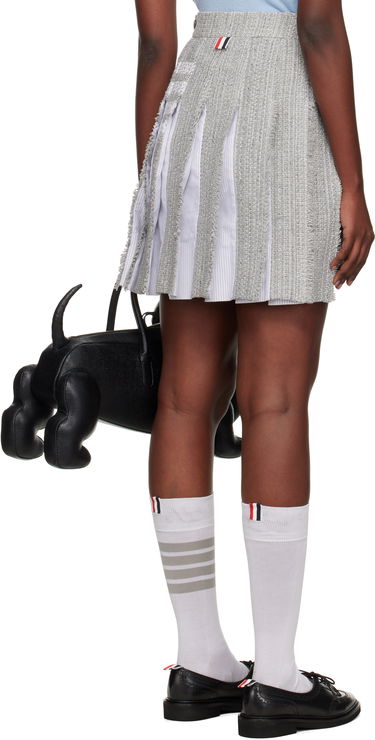 Пола Thom Browne Thom Browne Classic Pleated 4-Bar Miniskirt Сиво | FGC724T-F0512, 2