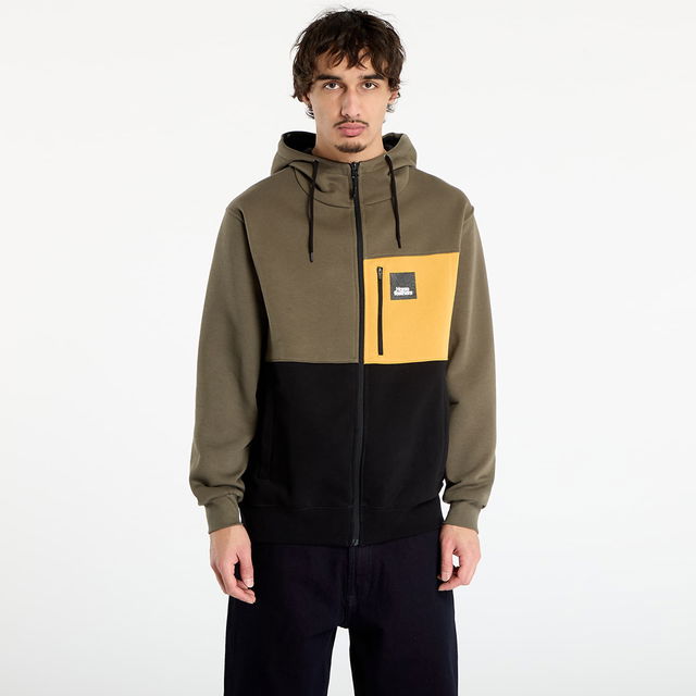 Vick Full-Zip Colorblock Hoodie with Chest Pocket