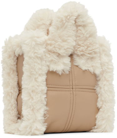 Голяма пазарска чанта STAND STUDIO Stand Studio Lizzie Shearling Tote Bag Бежово | 61776-9590, 2