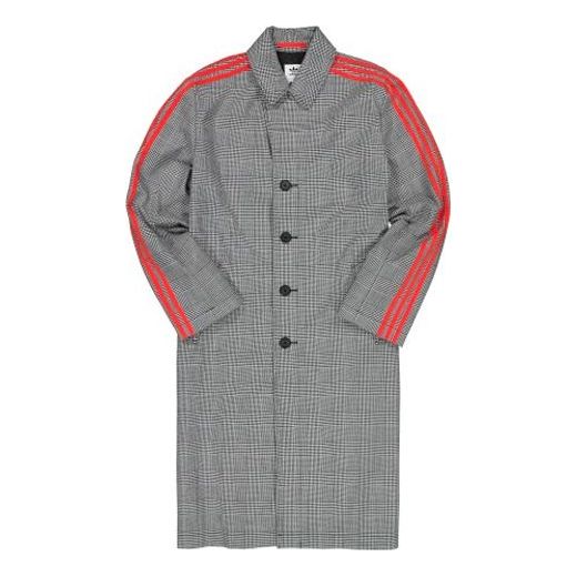 Тренчкот adidas Originals 424 Crossover Plaid Trench Coat Сиво | FS6235
