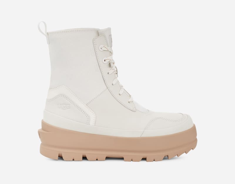 Кецове и обувки UGG The ® Lug in Bright White, Size 8, Leather Сиво | 1143833-BRWH, 0