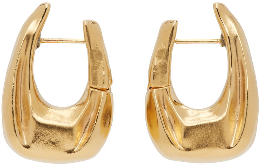 Обеци Khaite Gold 'The Small Olivia' Hoop Earrings Металик | 9997-006