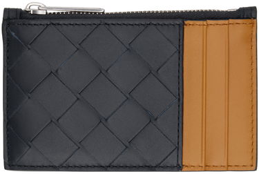 Портфейл Bottega Veneta Intrecciato Zipped Card Holder Тъмно синьо | 755985 VCPQ5, 0