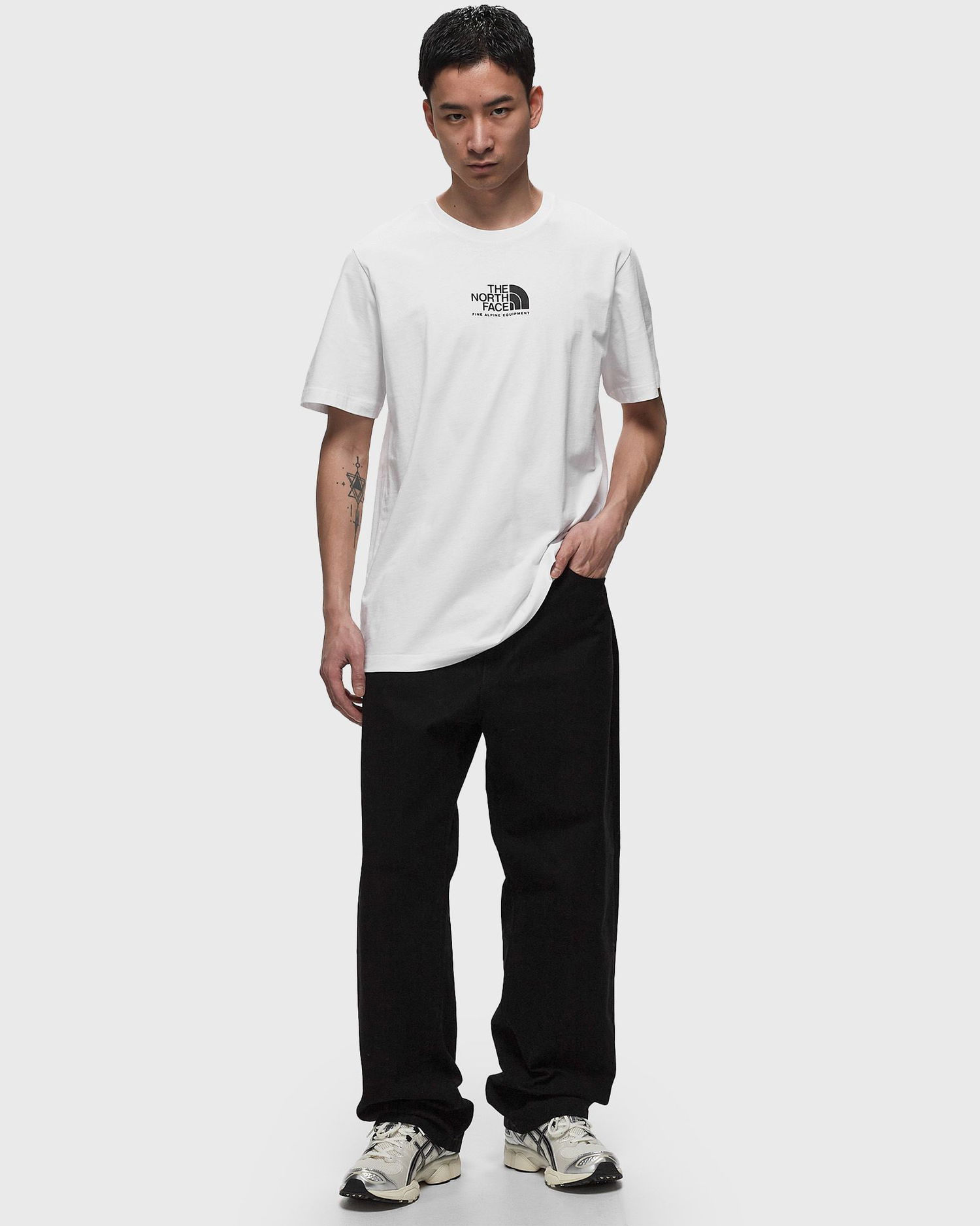 Тениска The North Face M S/S FINE ALPINE EQUIPMENT TEE 3 Бяло | NF0A87U3FN41, 1