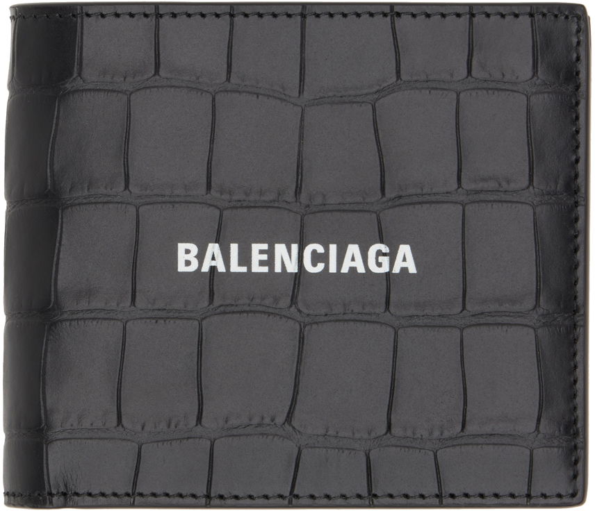 Портфейл Balenciaga Croc Cash Wallet Черно | 594315-1ROP3-1000, 0