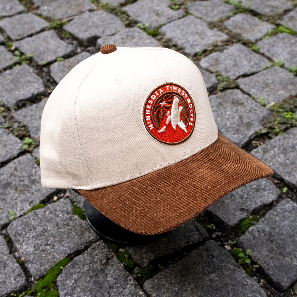 Шапка с козирка Mitchell & Ness Mitchell & Ness Tawny Pro Crown Minnesota Timberwolves Snapback Cap Бежово | HP14311-MTICRBR, 0