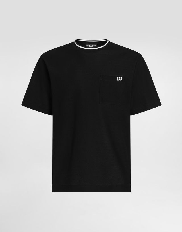 Dolce & Gabbana Cotton Piqué T-Shirt with Pocket