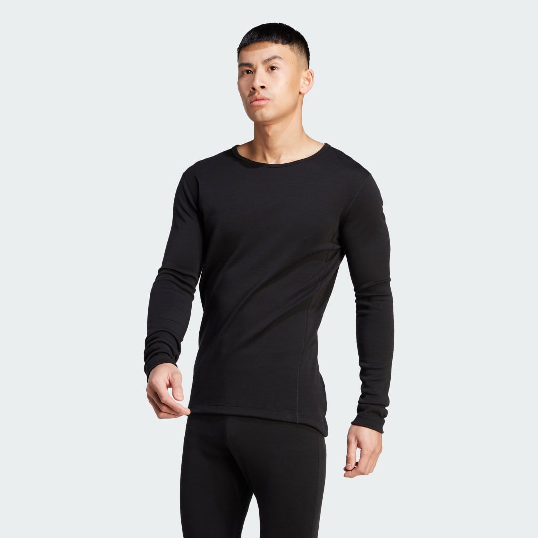 Тениска adidas Originals Xperior Merino 260 Baselayer Top Черно | HZ8547, 1