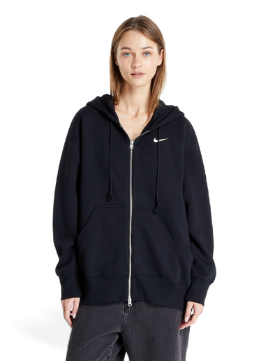 Суитчър Nike Phoenix Fleece Oversized Full-Zip Hoodie Черно | DQ5758-010