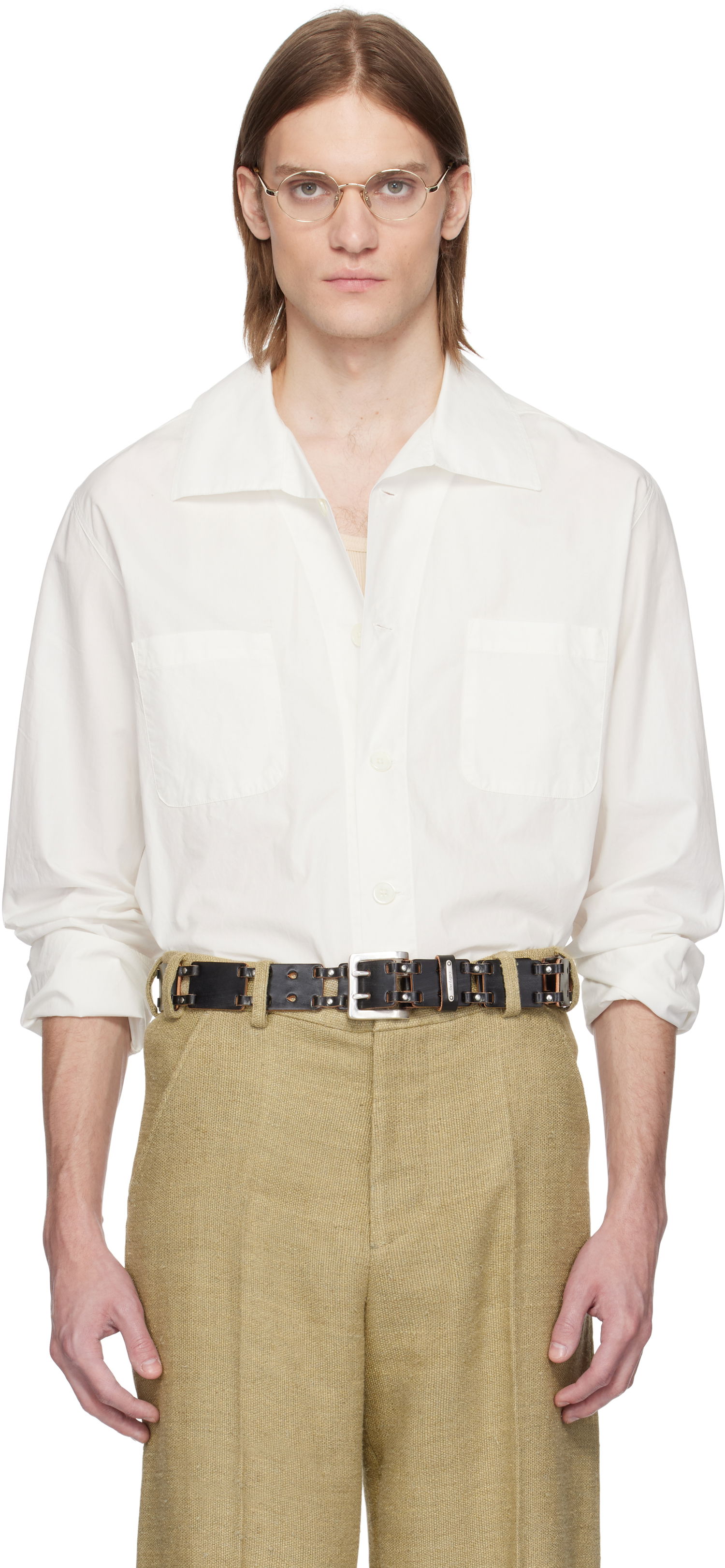 Риза OUR LEGACY OUR LEGACY Funnel Shirt Бяло | M2252FW, 0