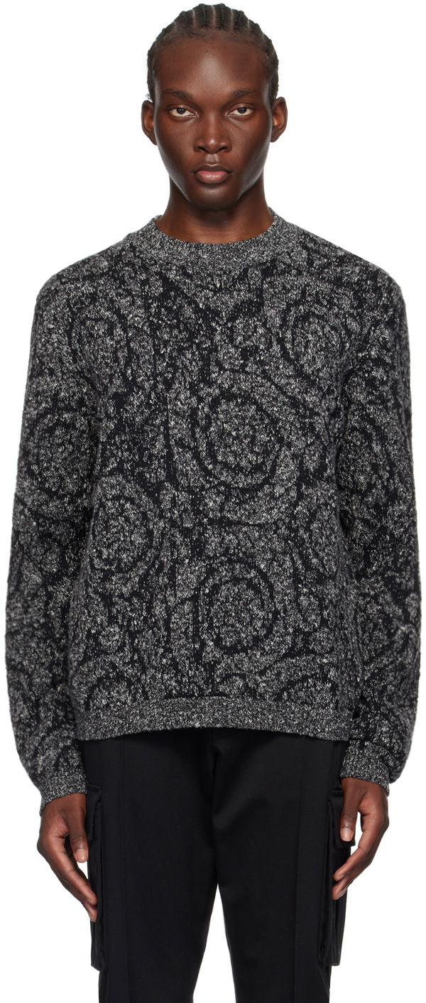 Пуловер Versace Black Barocco Sweater Сиво | 1016053_1A11189, 0