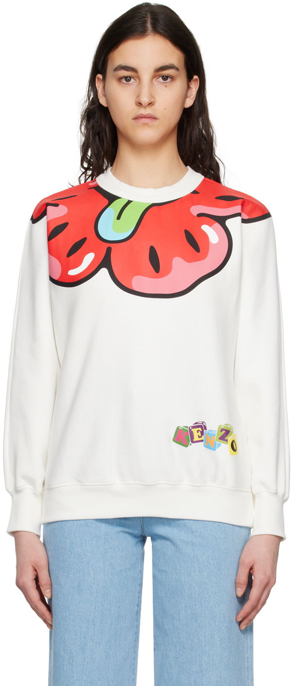 Пуловер KENZO Paris Boke Бяло | FD52SW6574MB, 0