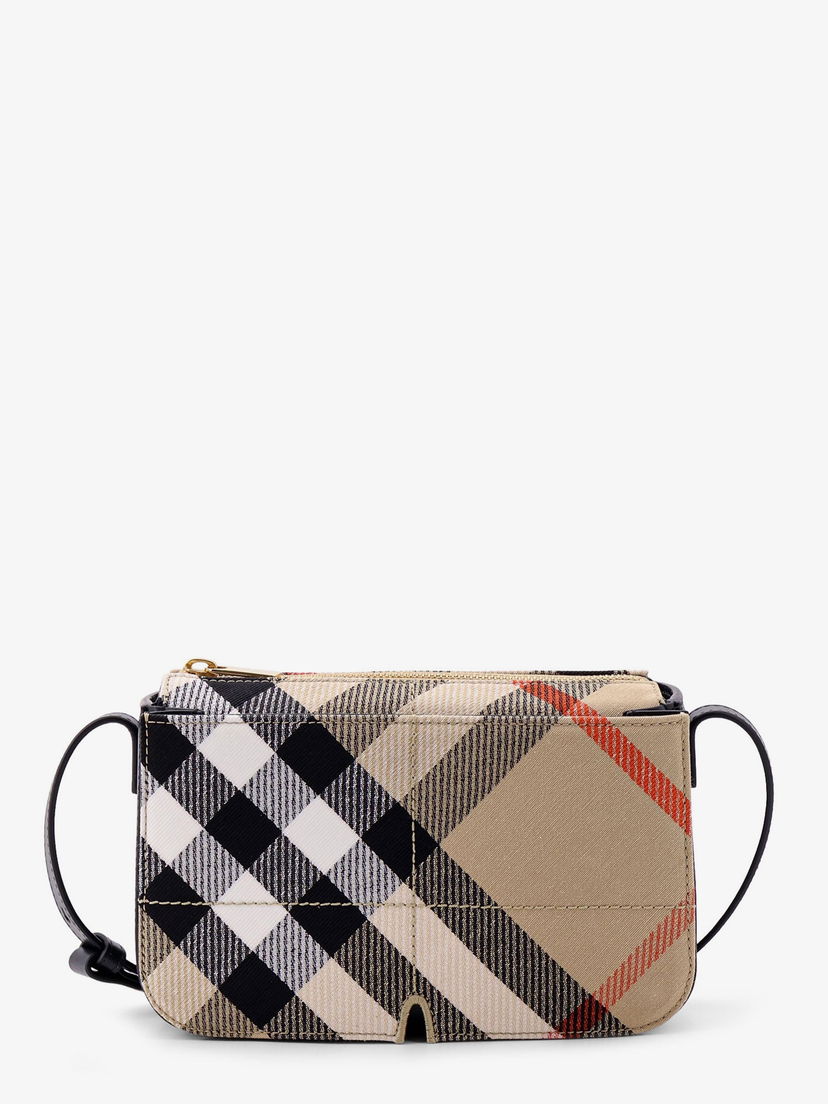 Дамска чанта Burberry Check Canvas and Leather Mini Bag Бежово | 8097354A2021