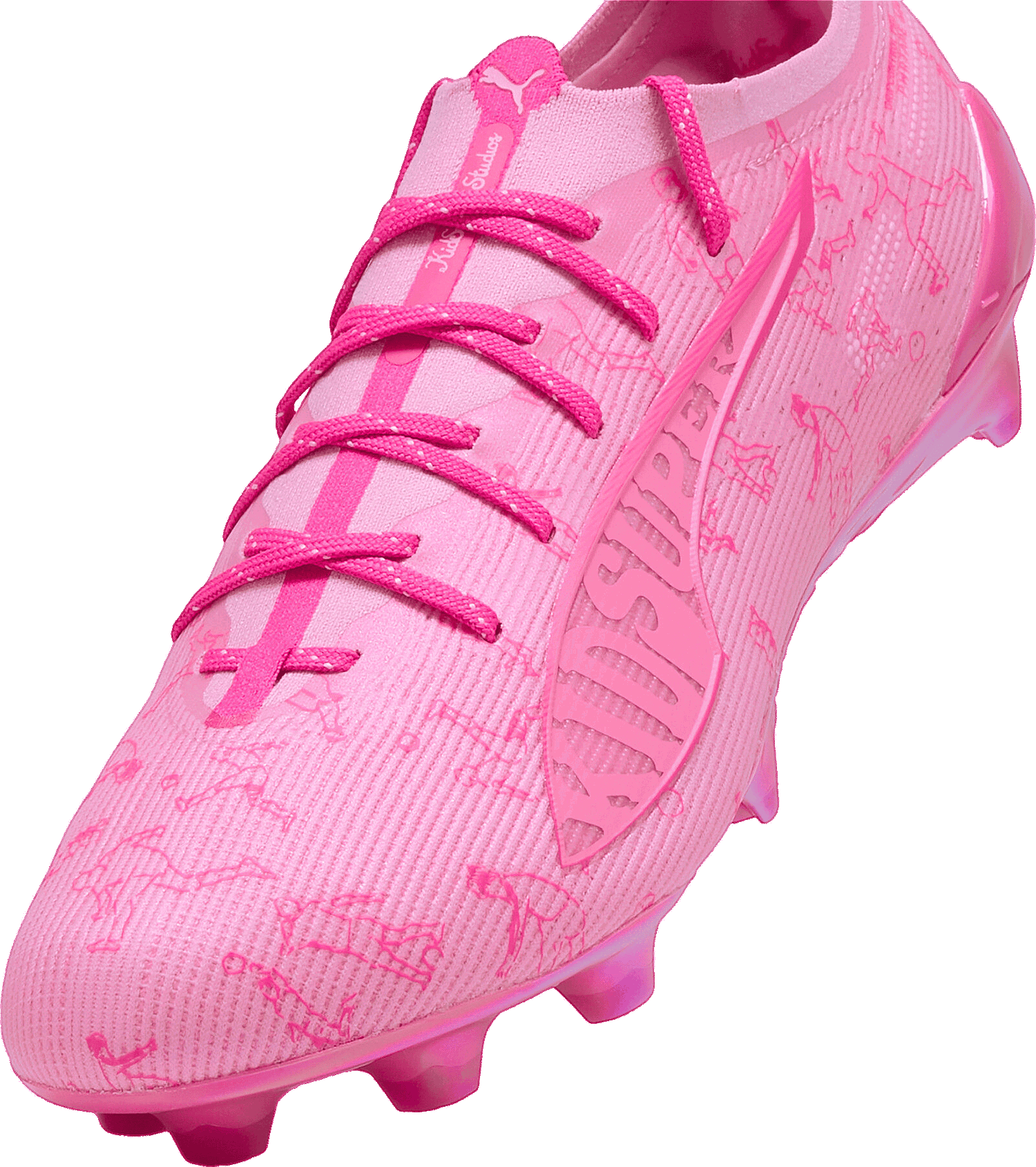 Кецове и обувки Puma Ultra 5 Ultimate X Kidsuper FG Розово | 108414-01, 1