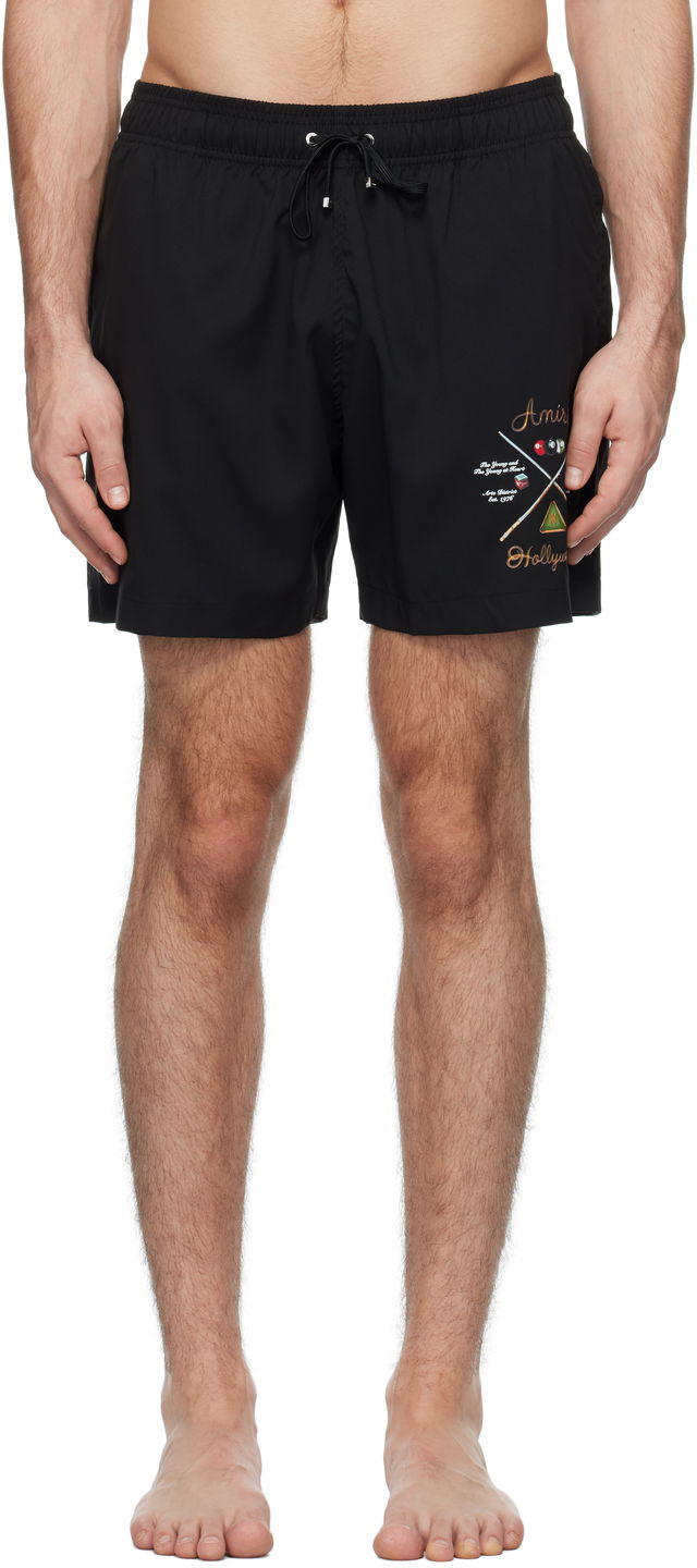 'Pool Cue' Print Swim Shorts