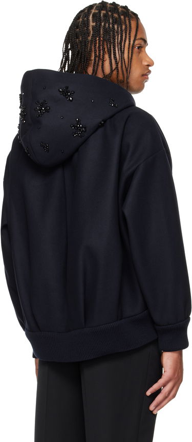 Яке бомбър Simone Rocha Simone Rocha Hooded Zip Bomber Jacket Тъмно синьо | 6145B 1265, 2