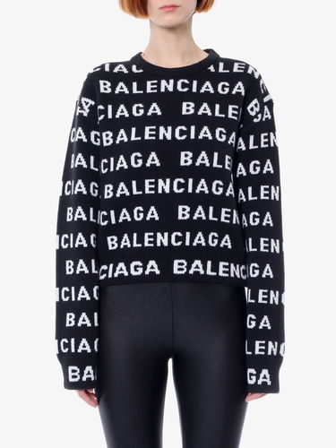 Пуловер Balenciaga Sweater Черно | 761591T16731070, 2