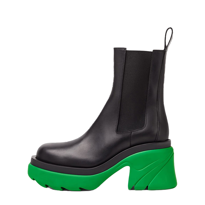 Кецове и обувки Bottega Veneta Platform Chelsea Boots Зелено | 667148VBS501476