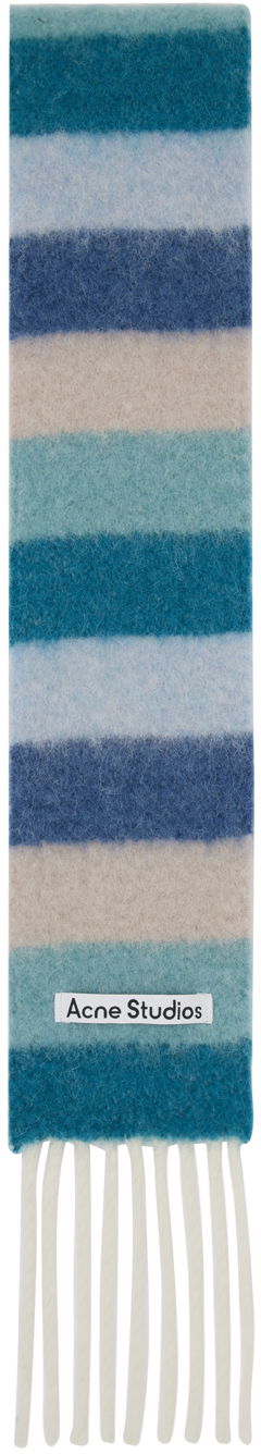 Шал Acne Studios Stripe Scarf Синьо | CA0226-, 0