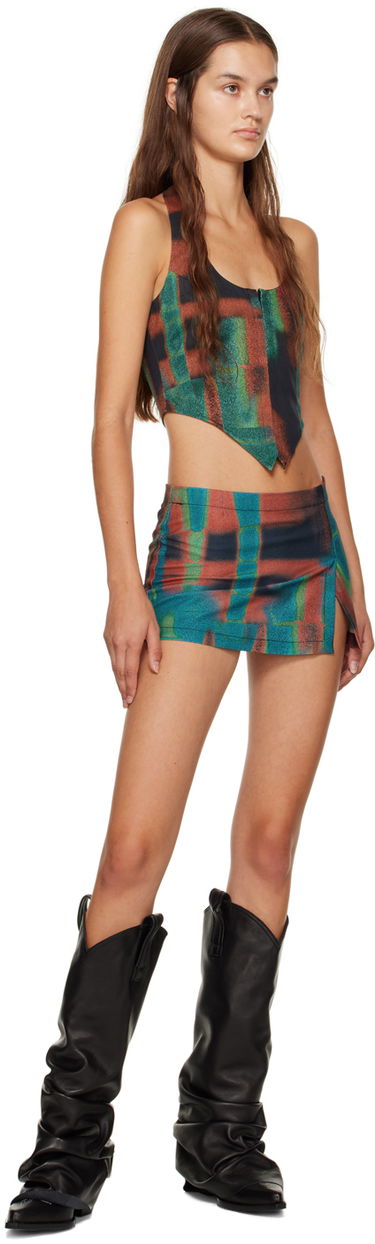 Пола Miaou Miaou Dani Printed Corset Top Многоцветен | 7077SCRST, 3