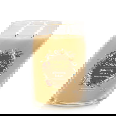 Свещи Yankee Candle Signature Large Jar 2 Wicks Glistening Leaves Бежово | 43489, 4