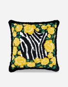 Floral & Zebra Print Square Throw Pillow
