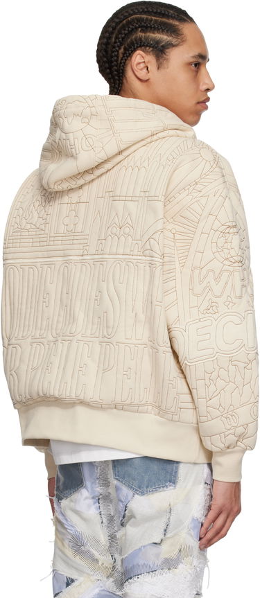 Суитчър Who Decides War Who Decides War Cathedral Zip-Up Hoodie Бежово | 1110610019SS25, 2
