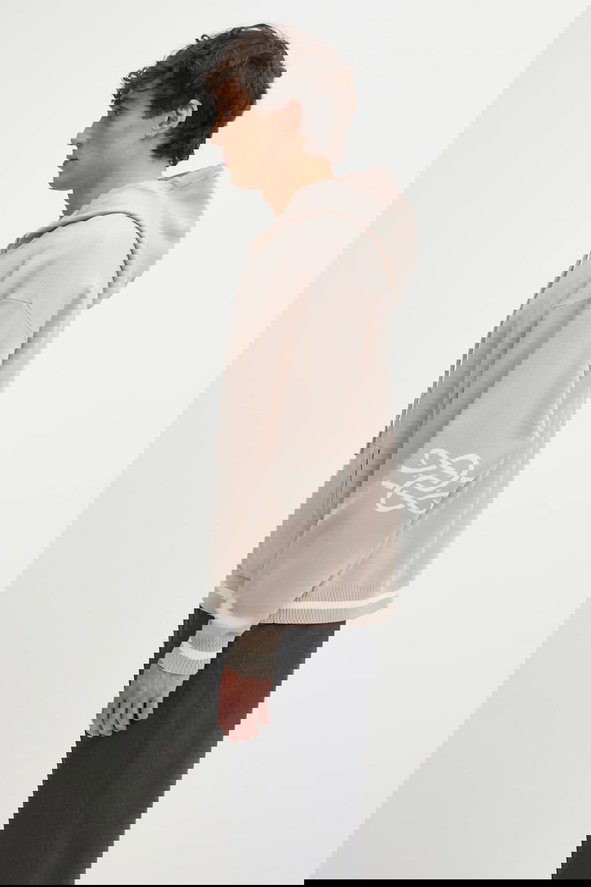 Суитчър Filling Pieces Knit Hoodie with Applique Бежово | 422532500265, 1