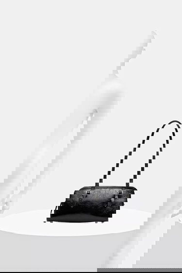 Дамска чанта Coach Leather Swing Zip Bag Черно | CAO34, 4