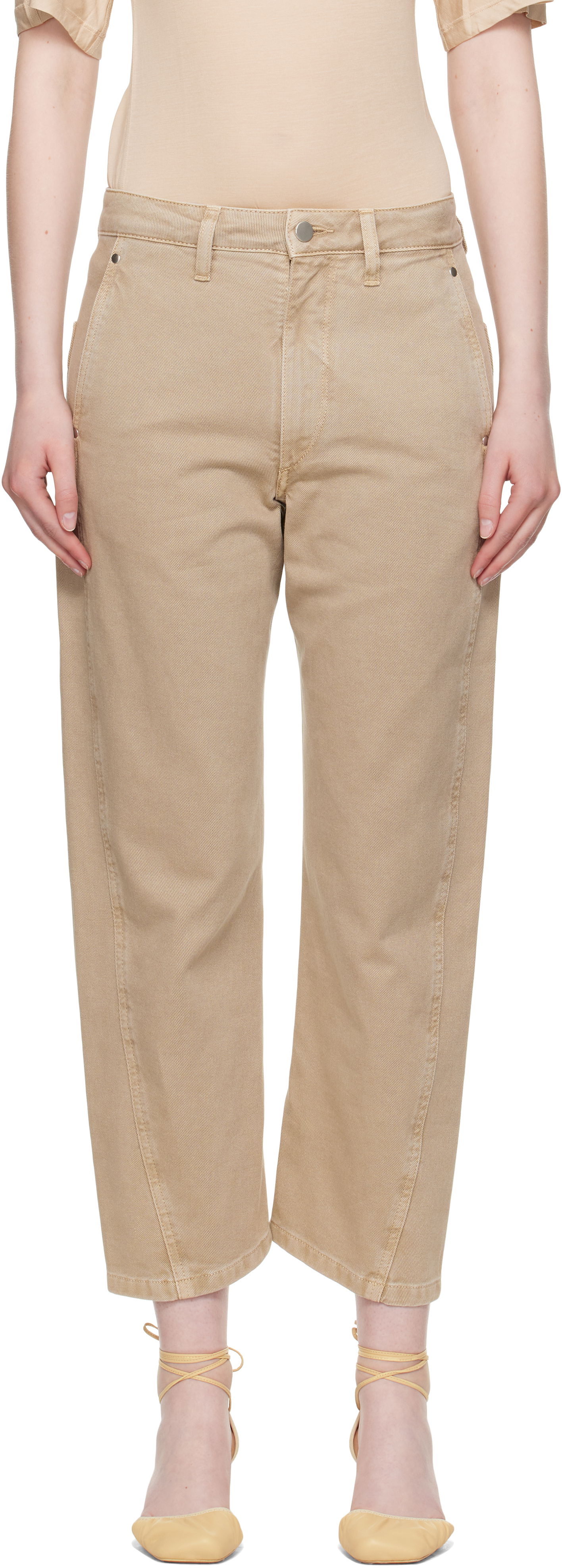 Дънки LEMAIRE Lemaire Twisted Jeans Бежово | PA1051 LD1042, 0