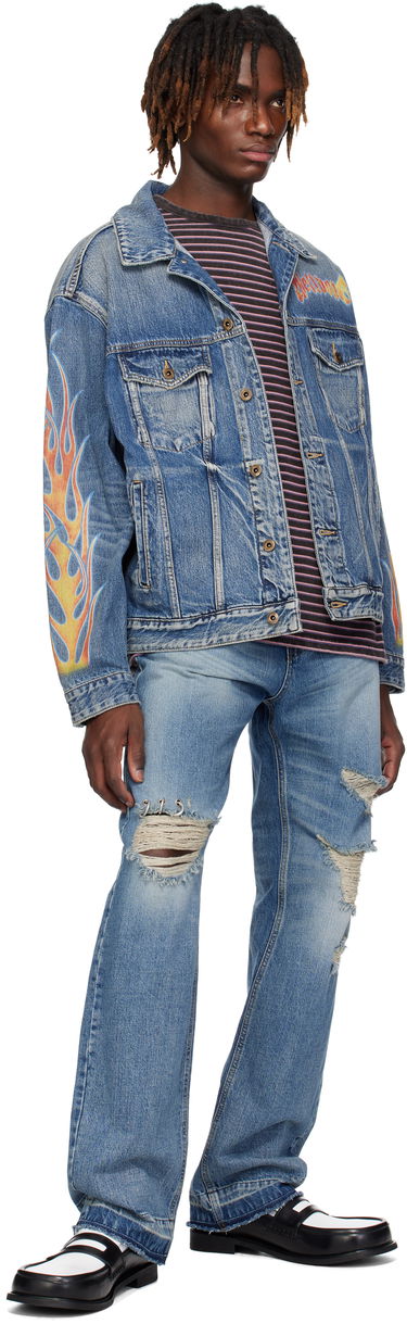 Яке We11done We11done Blaze Logo Denim Jacket Синьо | WD-DJ0-25-318-U-BL, 3