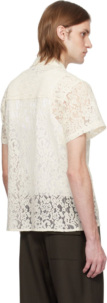 Риза KidSuper KidSuper Lace Girl Painting Shirt Бяло | SS25-SST-06, 2