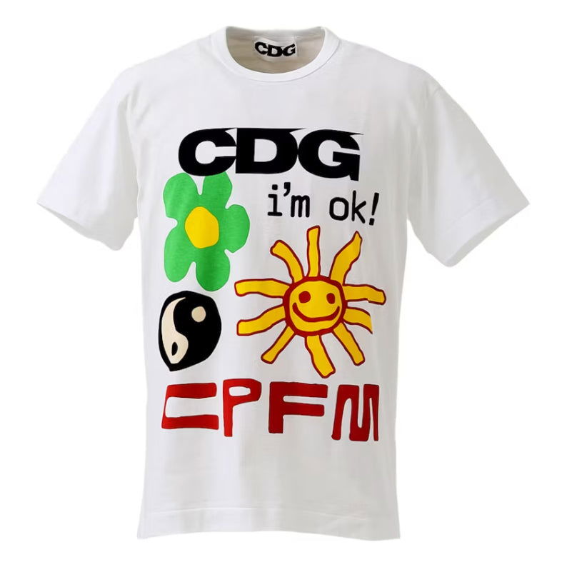 Тениска Comme des Garçons CDG x CPFM I'm Okay T-Shirt Бяло | SG-T001-051-1