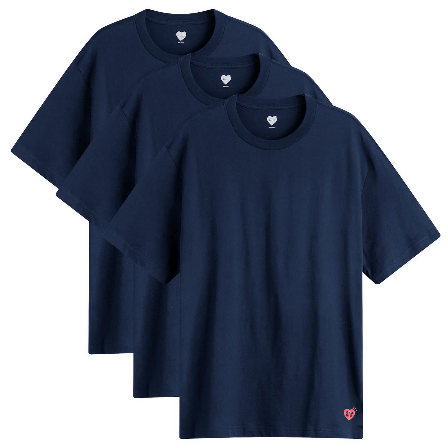 Тениска Human Made Human Made 3-Pack T-Shirt, Size Large Тъмно синьо | HM30CS037-NVY, 1
