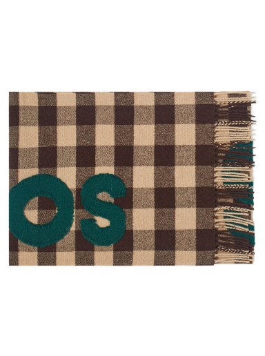 Veda Logo Check Scarf Brown/Green