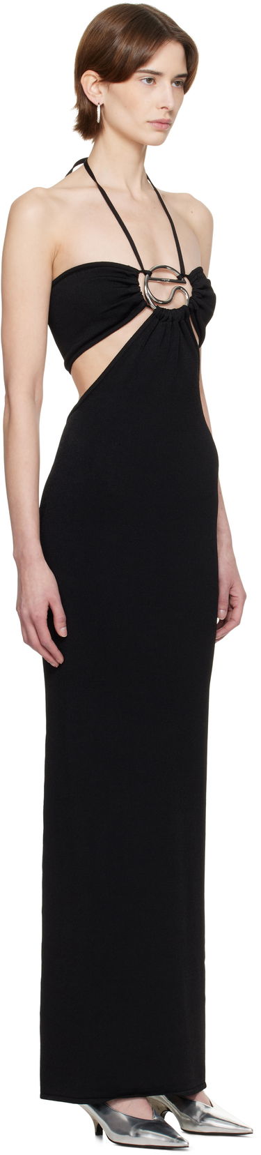 Pокля Coperni Coperni Knitted Halter Maxi Dress Черно | COPML135Y3010, 1