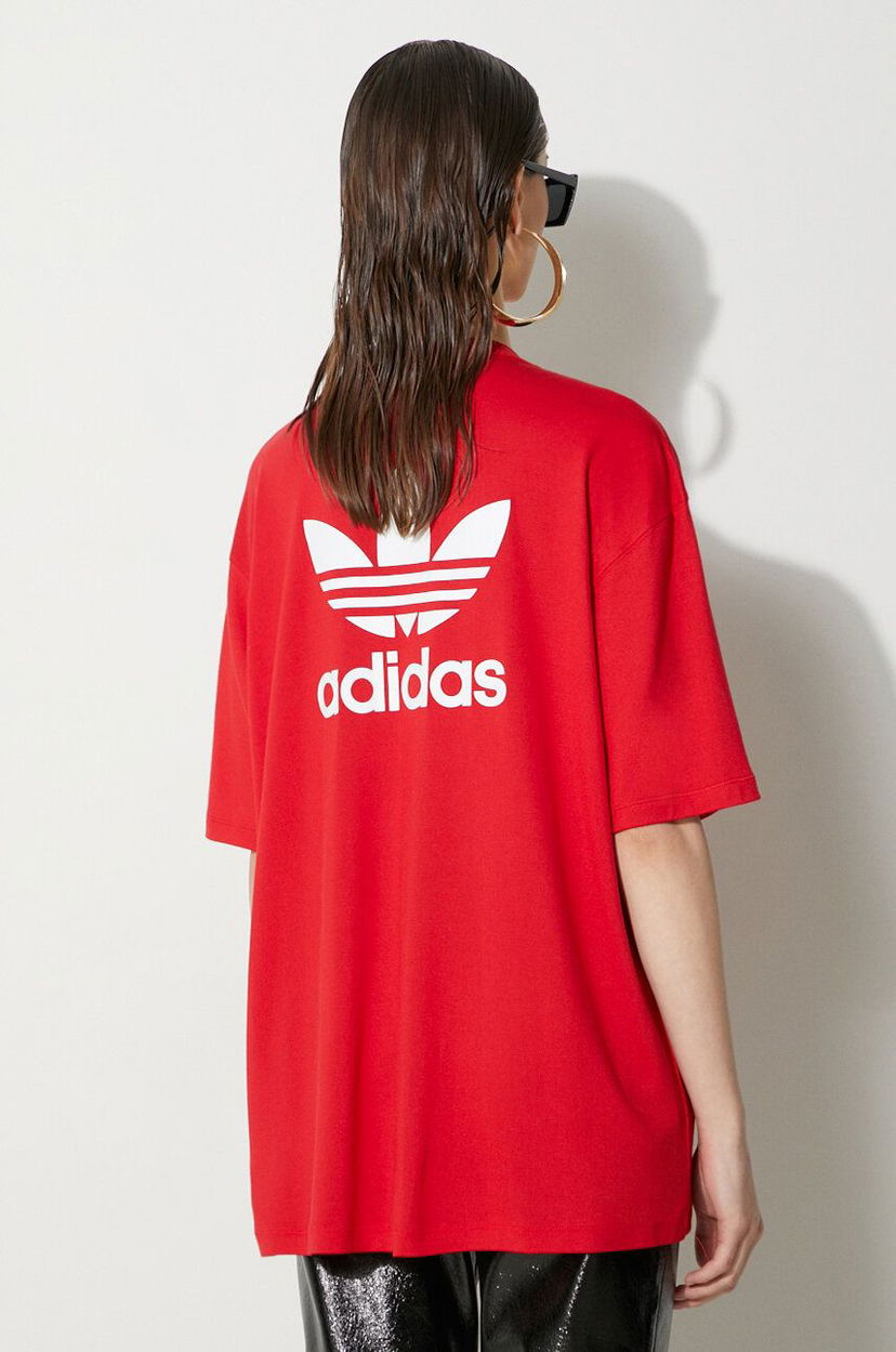 Тениска adidas Originals Trefoil Tee T-Shirt Червено | IR8069