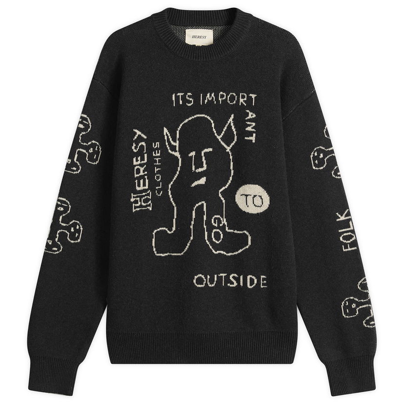 Пуловер Heresy Outdoors Knit Sweater Черно | HAW25-KW02
