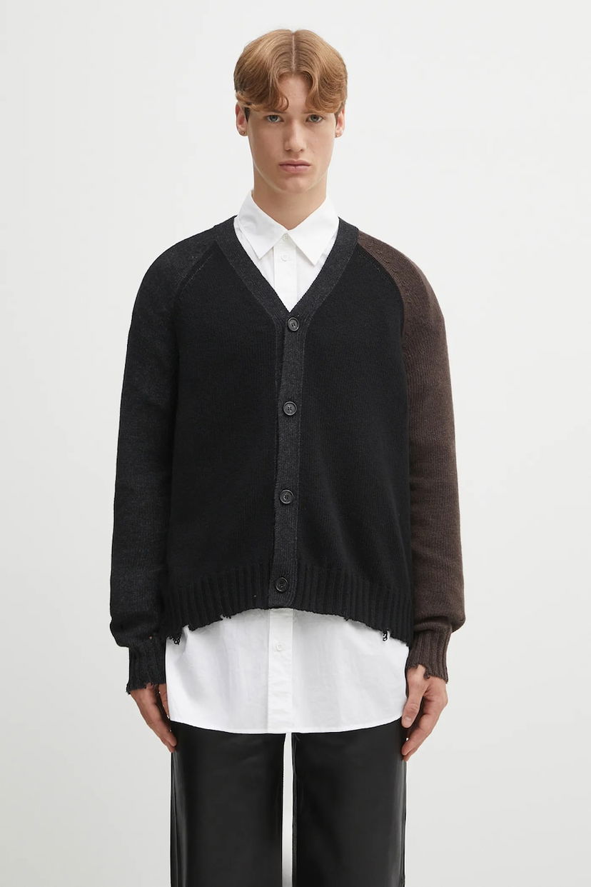 Пуловер Maison Margiela V-Neck Color Block Raglan Wool Cardigan Многоцветен | SH2HP0013.M13160.961