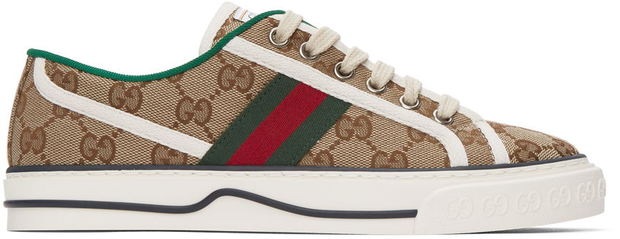 Кецове и обувки Gucci GG Supreme 'Tennis 1977 Sneakers 'Beige' Бежово | 606110 HVK20, 0