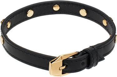 Гривна Versace Medusa Leather Bracelet Черно | 1018429_1A00637, 1